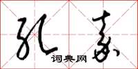 梁锦英孔嘉草书怎么写