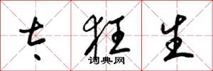 梁锦英太狂生草书怎么写