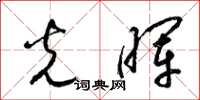 梁锦英光晖草书怎么写