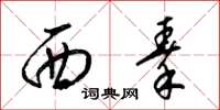 梁锦英西秦草书怎么写