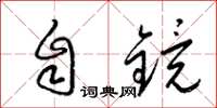 梁锦英自镜草书怎么写