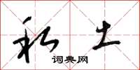 梁锦英私土草书怎么写