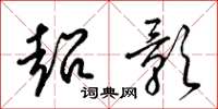 梁锦英超影草书怎么写