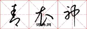 梁锦英青衣神草书怎么写
