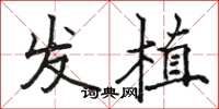 骆恒光发植楷书怎么写