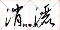 梁锦英消洒草书怎么写