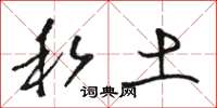 骆恒光私土草书怎么写