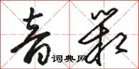 骆恒光音箱草书怎么写