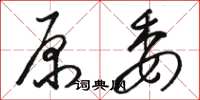 骆恒光原委草书怎么写