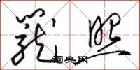 骆恒光笼照草书怎么写