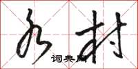 骆恒光水村草书怎么写