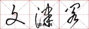 骆恒光文津阁草书怎么写