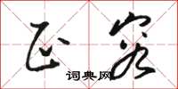 骆恒光正容草书怎么写