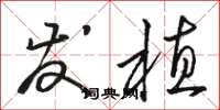 骆恒光发植草书怎么写