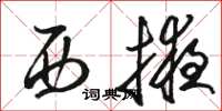 骆恒光西掖草书怎么写