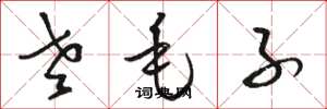 骆恒光老毛子草书怎么写