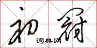 骆恒光初冠草书怎么写