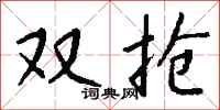 钱沛云双抢行书怎么写