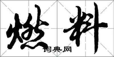 胡问遂燃料行书怎么写