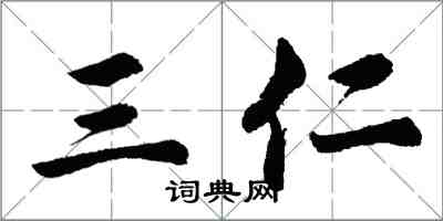 胡问遂三仁行书怎么写