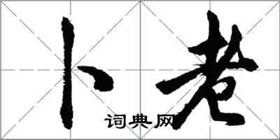 胡问遂卜老行书怎么写