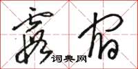 骆恒光霞宿草书怎么写