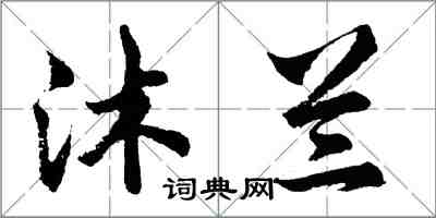 胡问遂沐兰行书怎么写