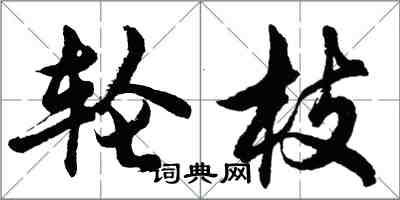 胡问遂轮枝行书怎么写