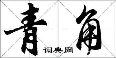 胡问遂青角行书怎么写