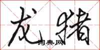 骆恒光龙猪行书怎么写