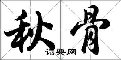 胡问遂秋骨行书怎么写
