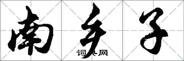 胡问遂南乡子行书怎么写