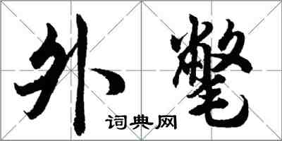 胡问遂外氅行书怎么写