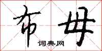 钱沛云布母行书怎么写