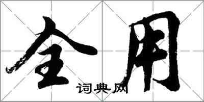 胡问遂全用行书怎么写
