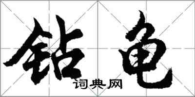 胡问遂钻龟行书怎么写
