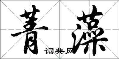 胡问遂菁藻行书怎么写