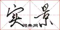 骆恒光实景行书怎么写