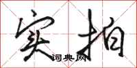 骆恒光实拍行书怎么写
