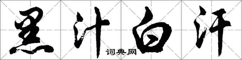 胡问遂黑汁白汗行书怎么写