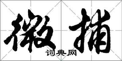 胡问遂微捕行书怎么写