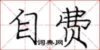 庞中华自费楷书怎么写