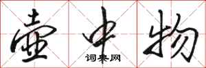 骆恒光壶中物行书怎么写