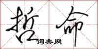 骆恒光哲命行书怎么写
