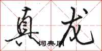 骆恒光真龙行书怎么写