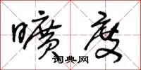 王冬龄旷度草书怎么写