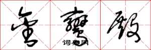 王冬龄金鸾殿草书怎么写