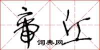 王冬龄帝丘草书怎么写