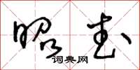 王冬龄昭武草书怎么写