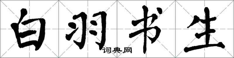 翁闿运白羽书生楷书怎么写